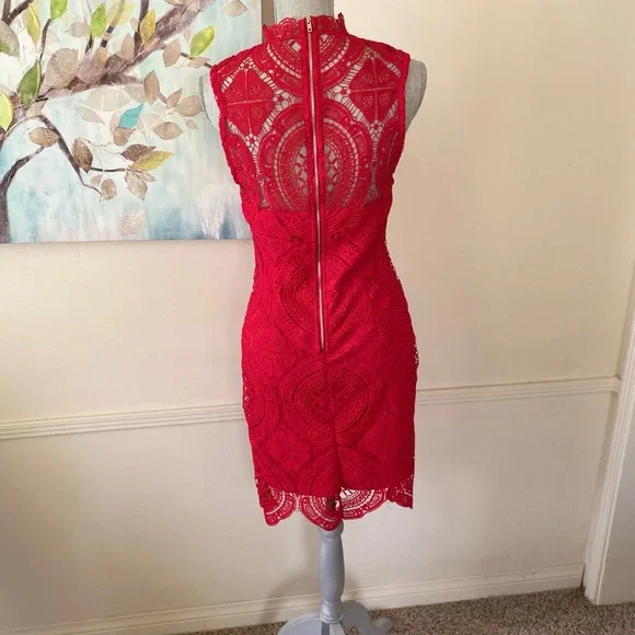 CHARLOTTE RUSSE STUNNING ❤️RED❤️ SPECIAL OCCASION DRESS SIZE MEDIUM 🌟EUC🌟 - Picture 5 of 12
